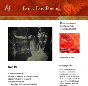 Subscribe to Every Day Poems for a beautiful poem a day