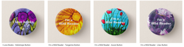 I love books wild reader buttons