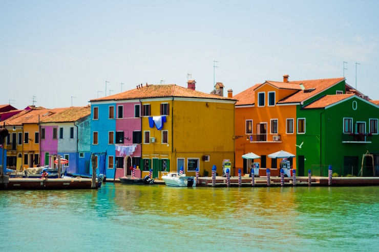 Burano-colorful docks