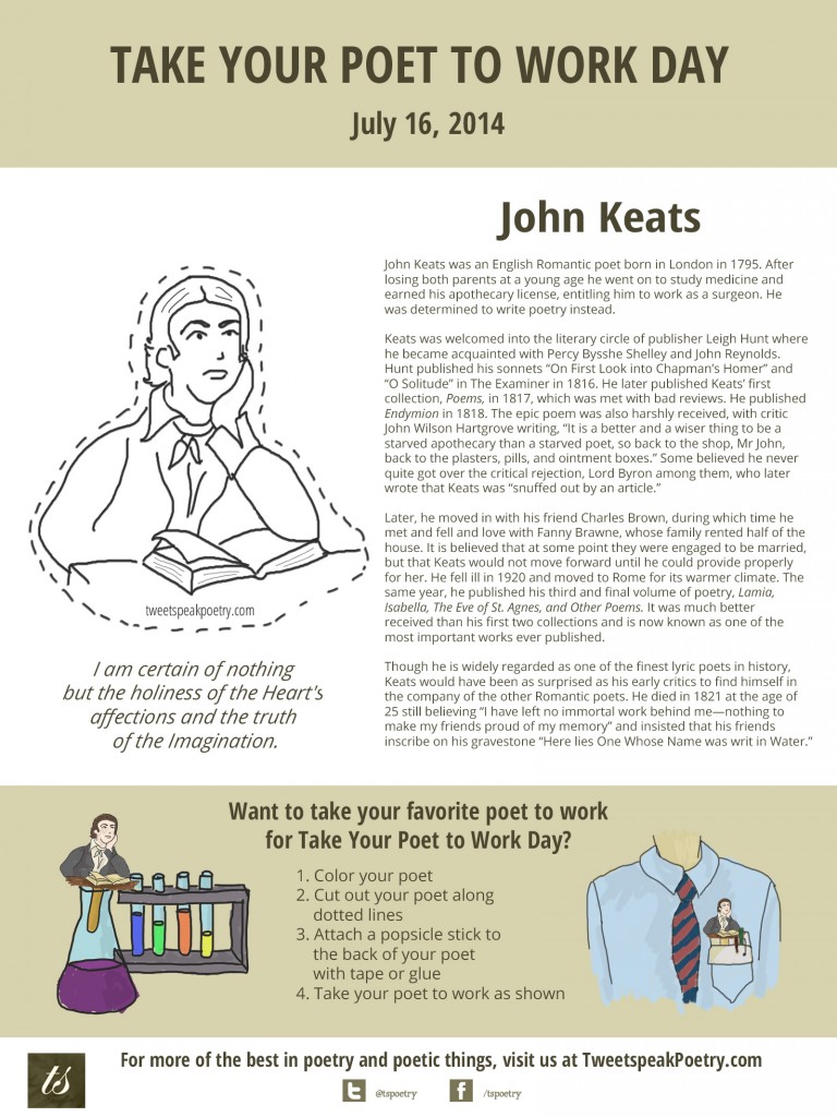 John Keats Take Your Poet to Work 