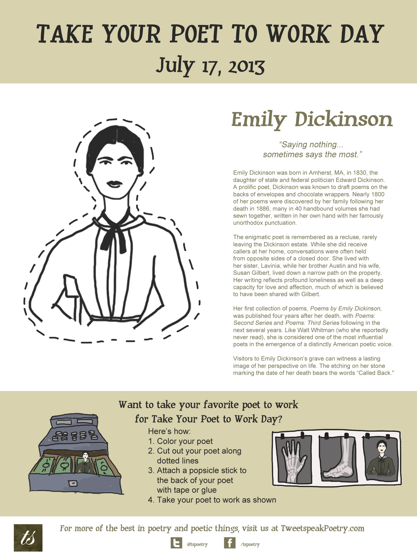 Take Your Poet to Work Emily Dickinson