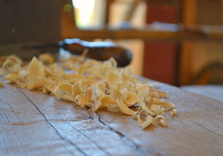 North House Folk School wood shavings