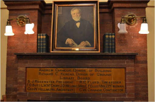 Fireplace in Eureka Springs Carnegie Library