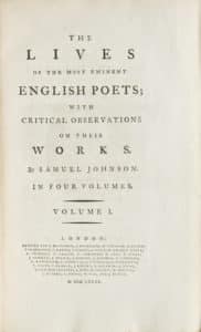 The Lives of the Most Eminent English Poets