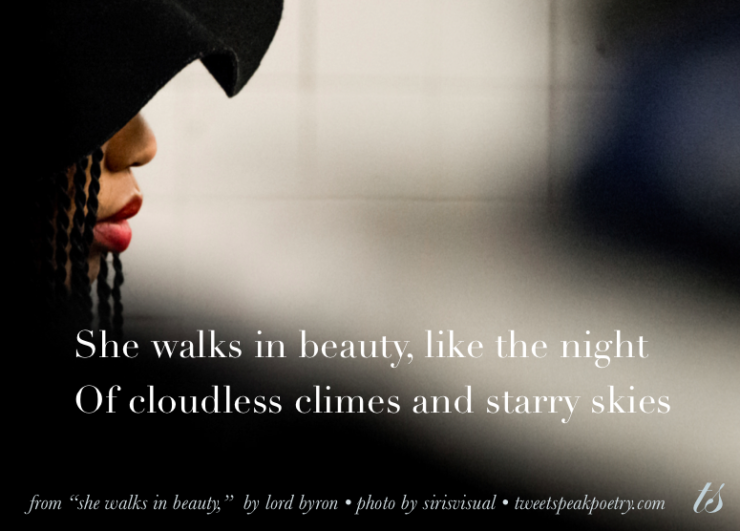 She Walks in Beauty Poem Shareable Graphic