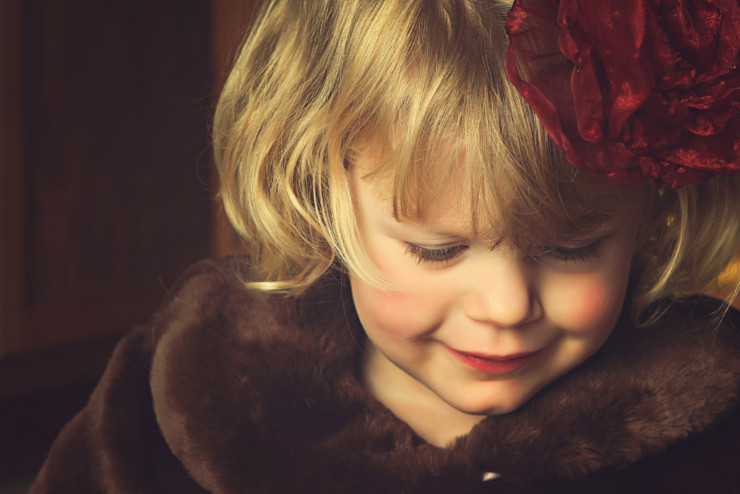 Literacy Conversations girl in brown fur coat