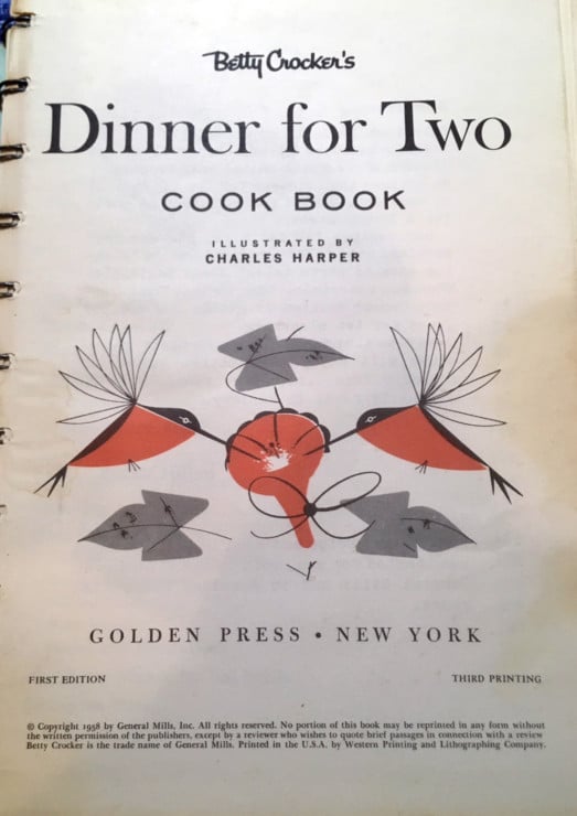 Betty Crocker Dinner for Two Cookbook