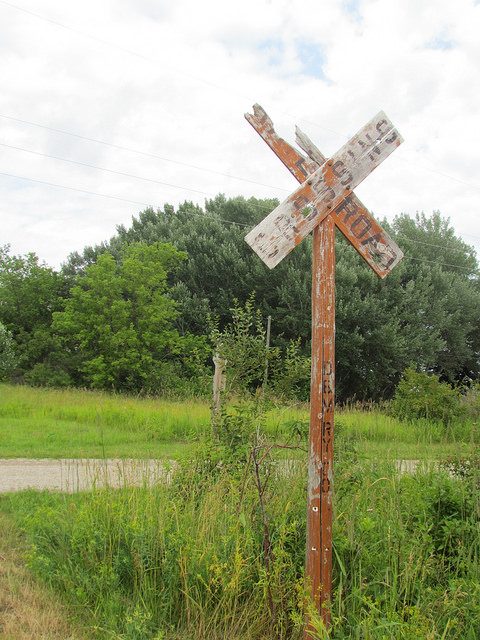 Metz Fire Railroad Sign