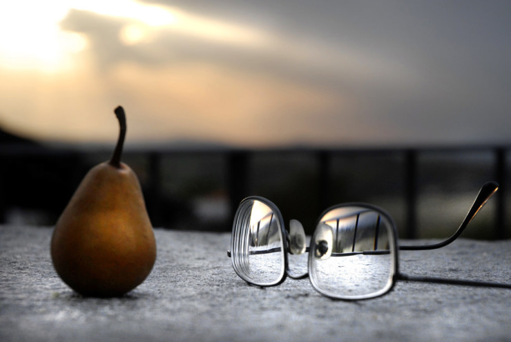 Born to be Good book club - glasses and pear