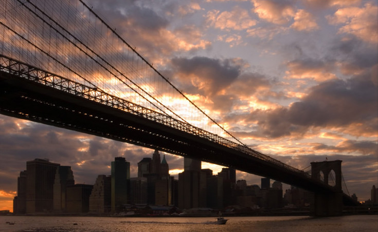 Sunset Brooklyn Bridge Poetryat Work Day