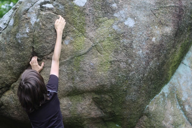 Boy Rock Climbing