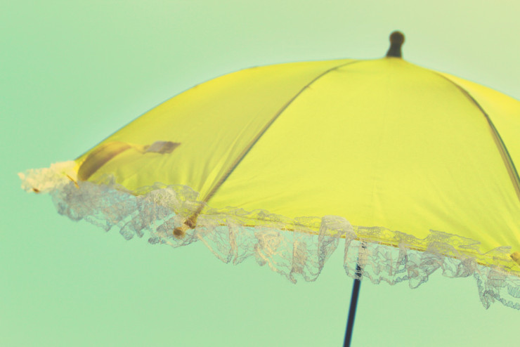 Chartreuse umbrella color of creativity