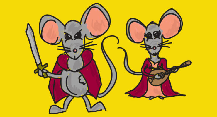Fun Reading Activities: Color & Trace “The Lady Mouse Has a Mandolin”