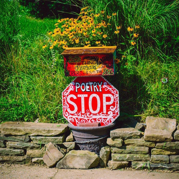 Poetry Stop With Brick Red Brick Poetry