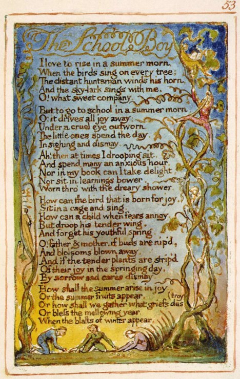 The School Boy William Blake Illustration