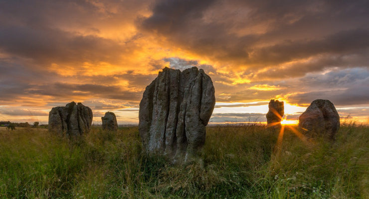 Stones in grass Braiding Sweetgrass