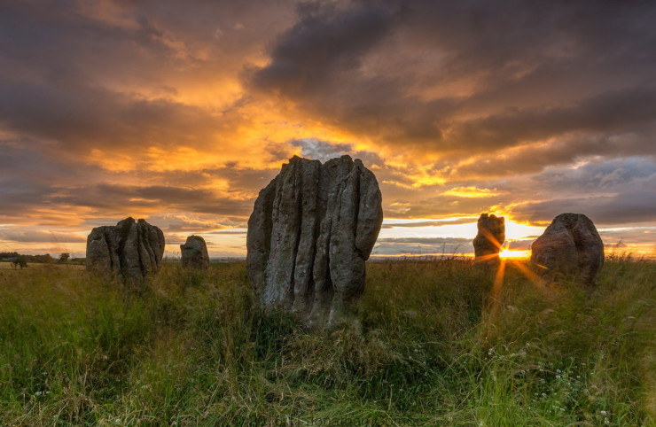 Stones in grass Braiding Sweetgrass