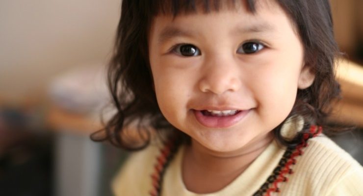 Literacy love smiling girl