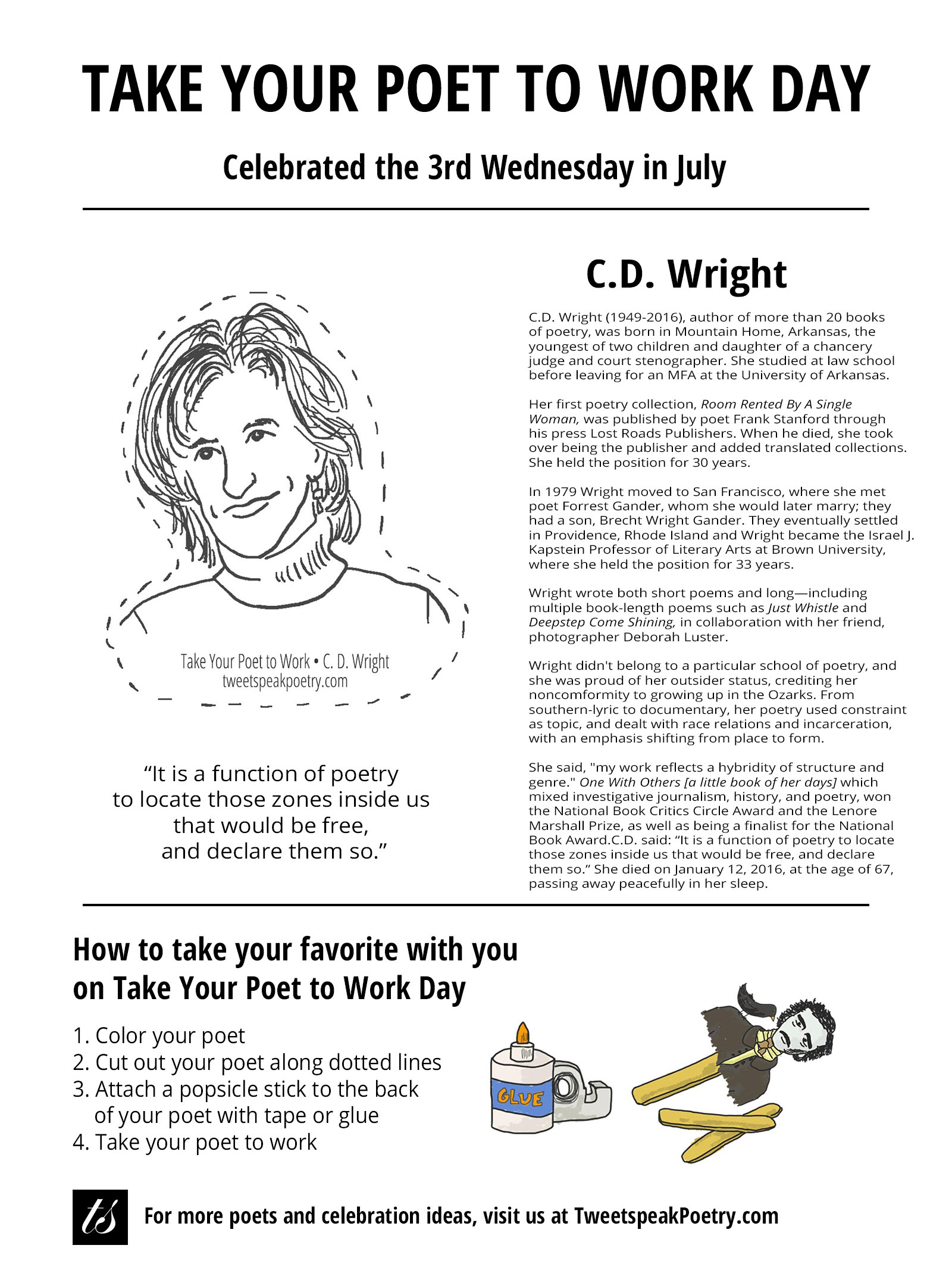 Take Your Poet to Work C.D. Wright 2