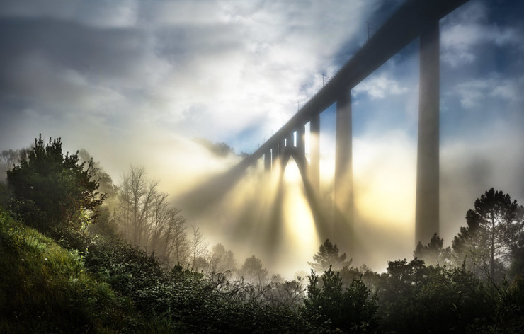 bridge is sunrise mist