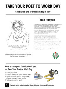 Tania Runyan Take Your Poet to Work Day Printable