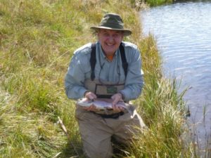 happy man with a fish