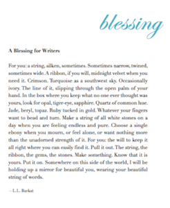 A blessing for writers graphic