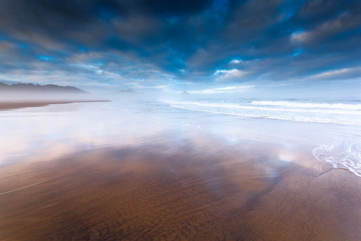 Cape Kiwanda Oregon seascape Echo and Narcissus villanelle