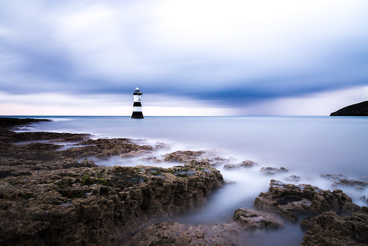 Penmon Lighthouse Anglesey Beach Quiet Sea Meditation Poem