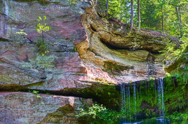 Twin Falls Park waterfall, Port Wing, Wisconsin