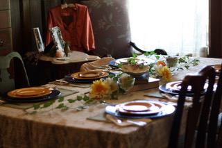 The Brass Pineapple dining room table