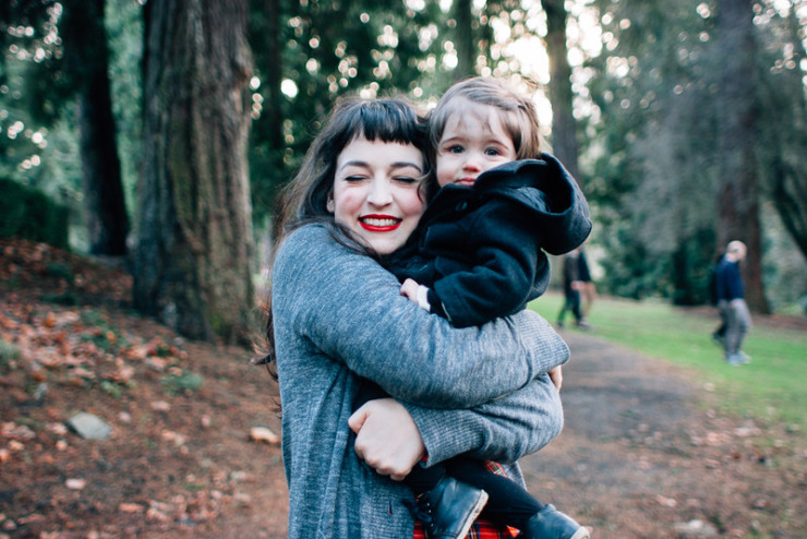 mother with toddler in arms