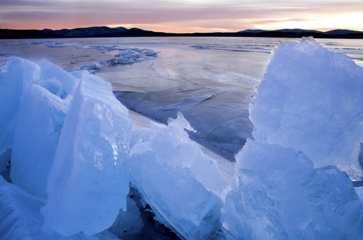 Eagle Lake California icy water