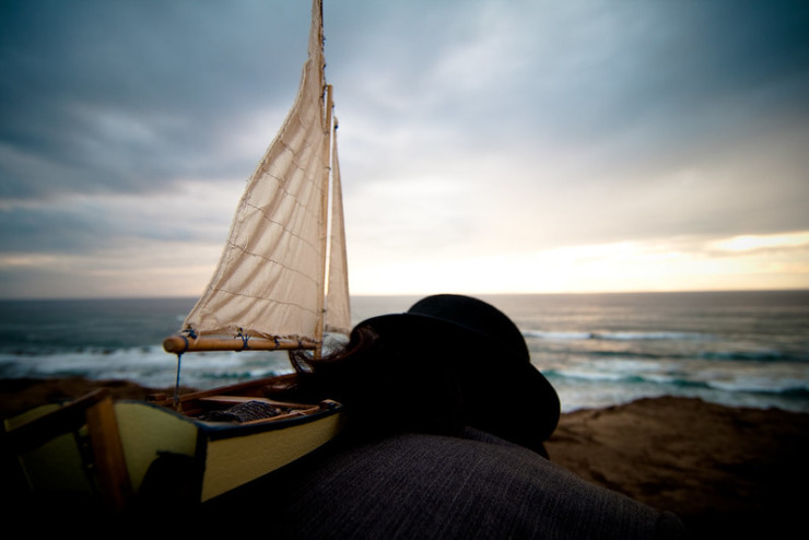 sailboat on shore