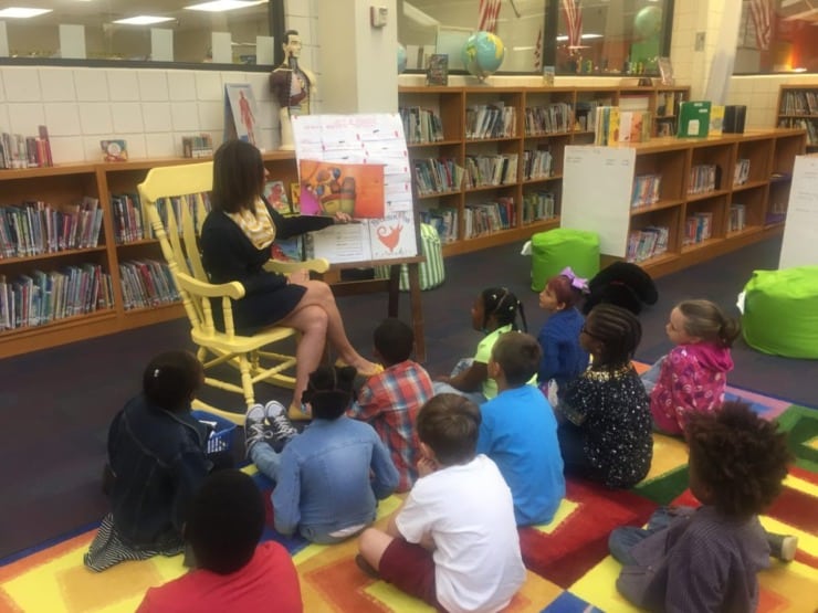 Callie Feyen library reading