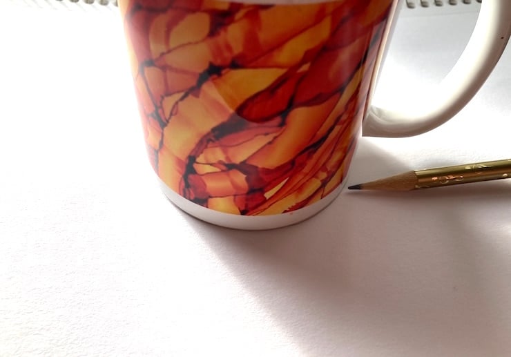 mug to draw a circle