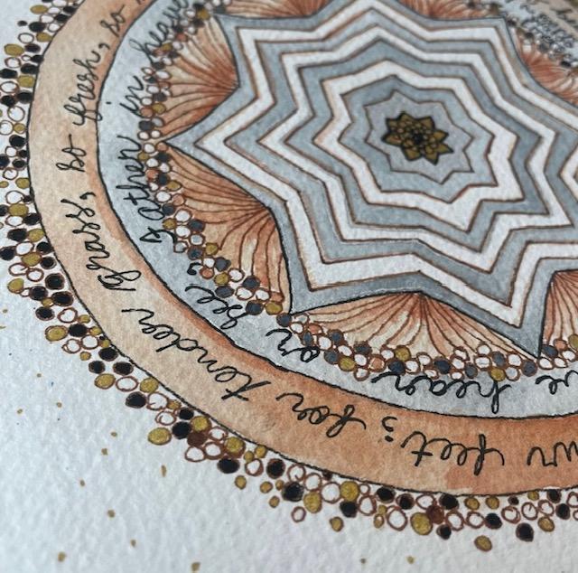 Laura Bogess poetry mandala closeup