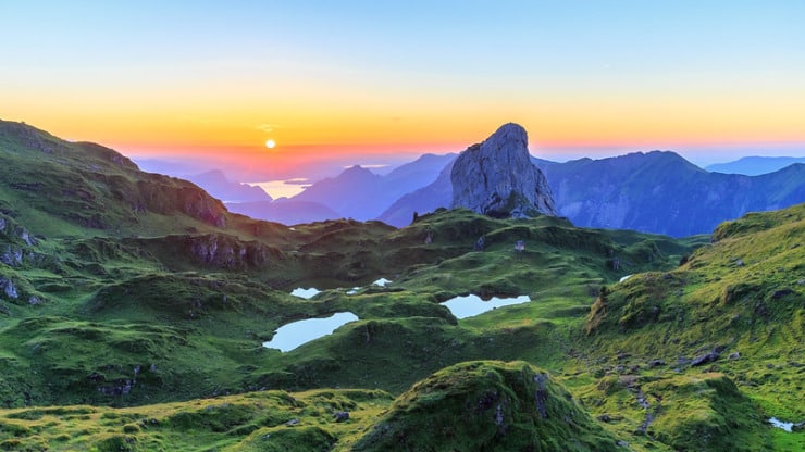 Alpine sunset Tolkien